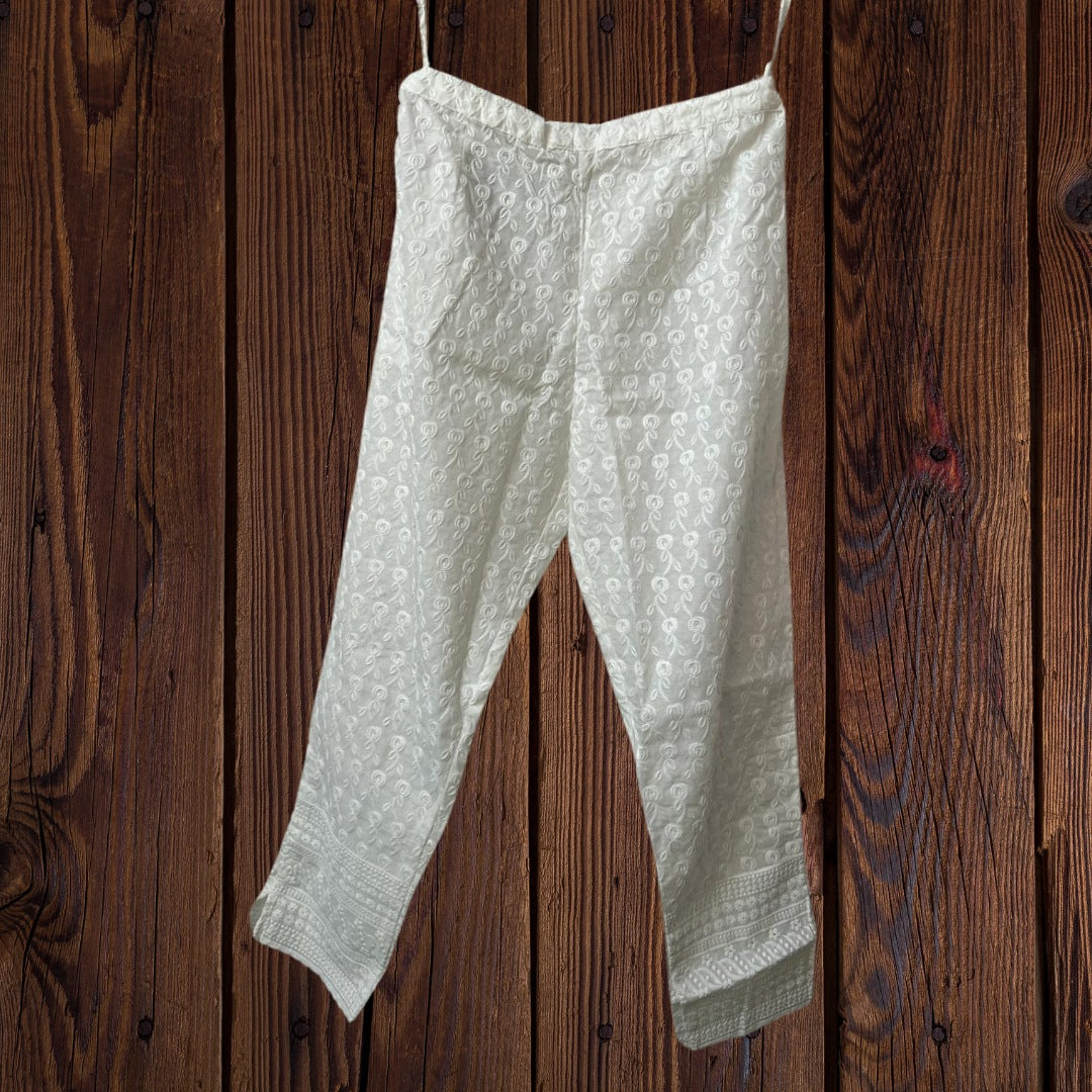 Chikankari palazzo pants