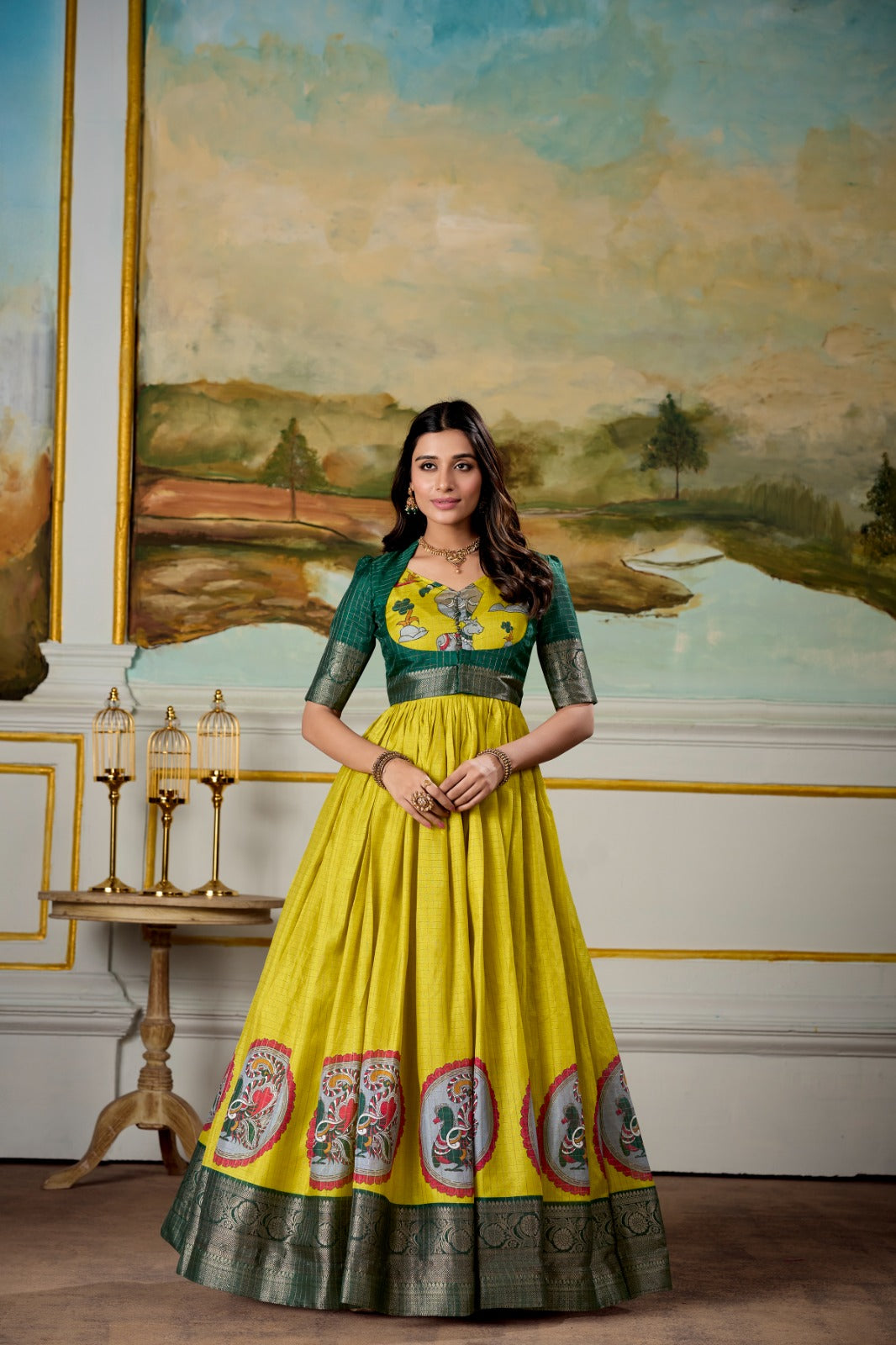 Trending Dola silk gowns with koti