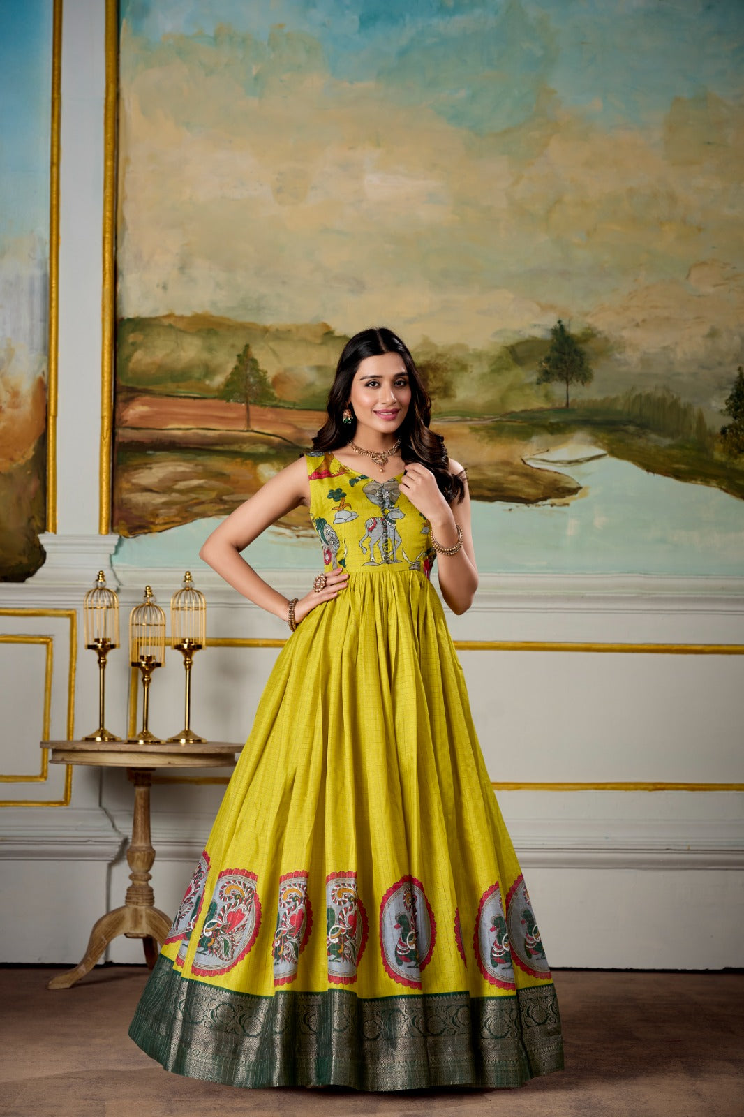 Trending Dola silk gown with Koti