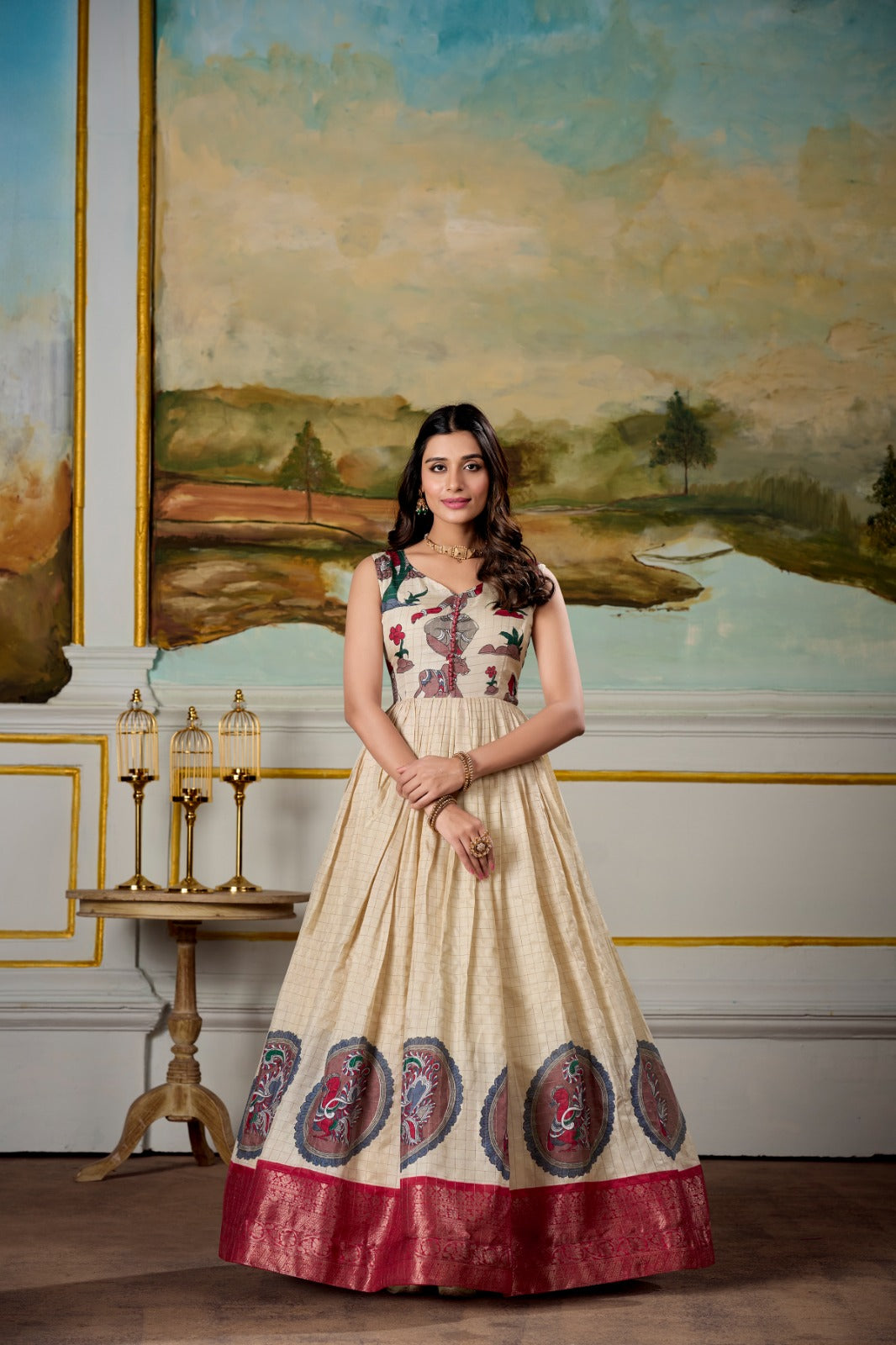 Trending Dola silk gowns with koti
