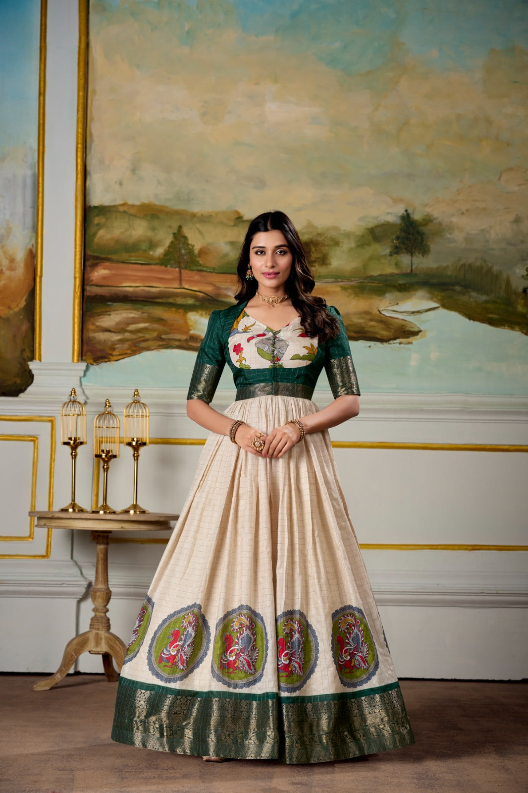Trending Dola silk gowns with koti