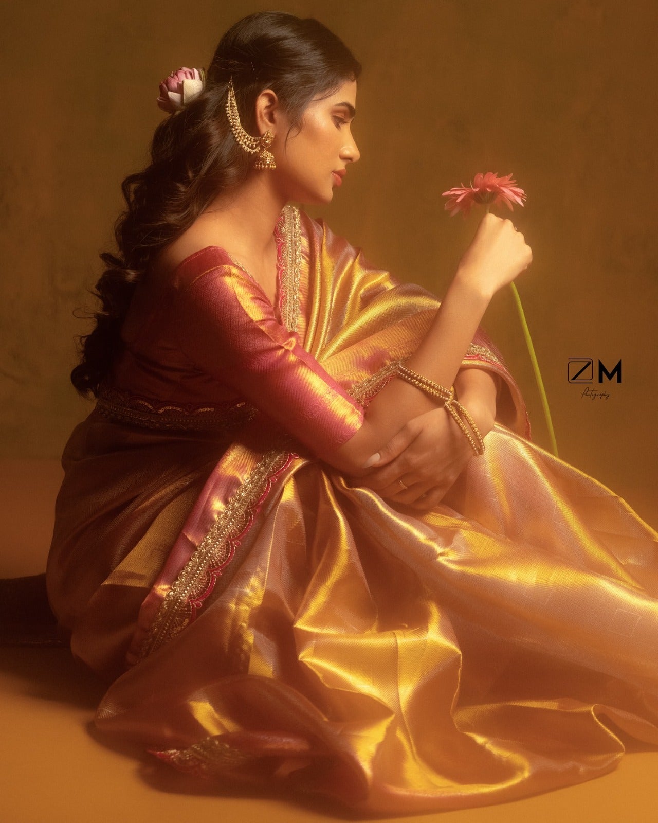 Trending celebrity inspired Premium Soft Banarasi Tissue Silk Saree