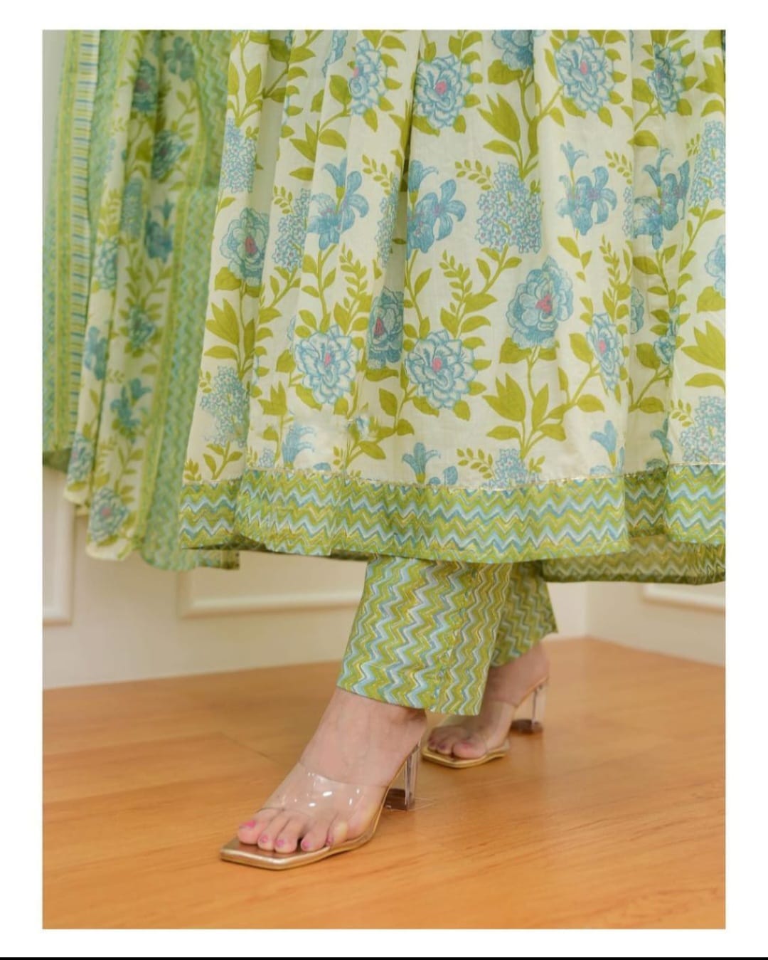 Muslin cotton Aliya cut Kurta set