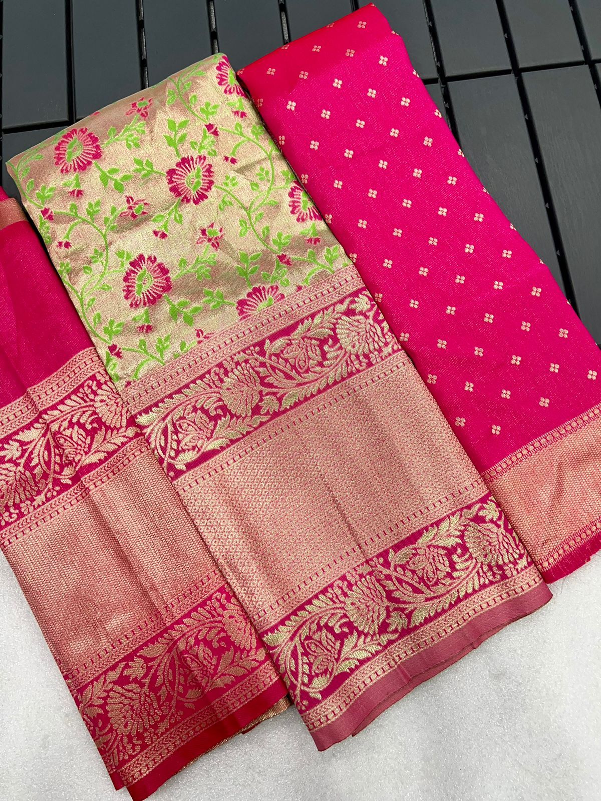 South-Indian Kanchivaram zari weaved half-saree Lehenga