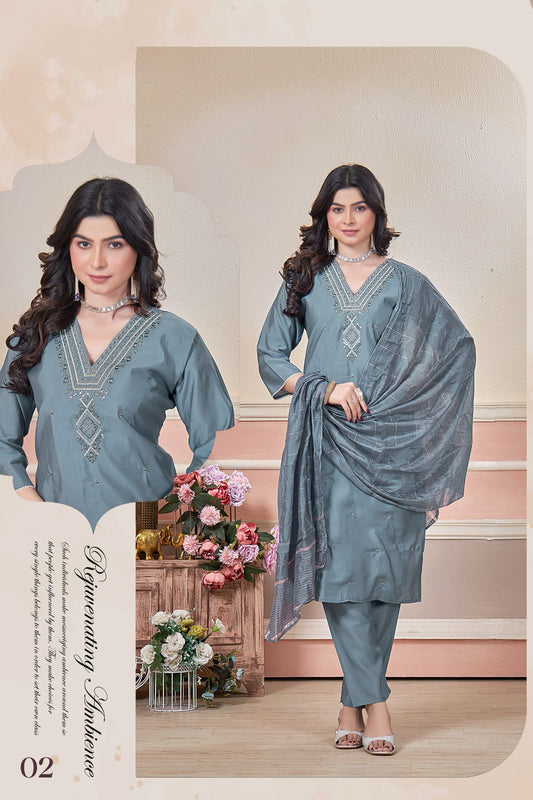 Roman silk kurta sets