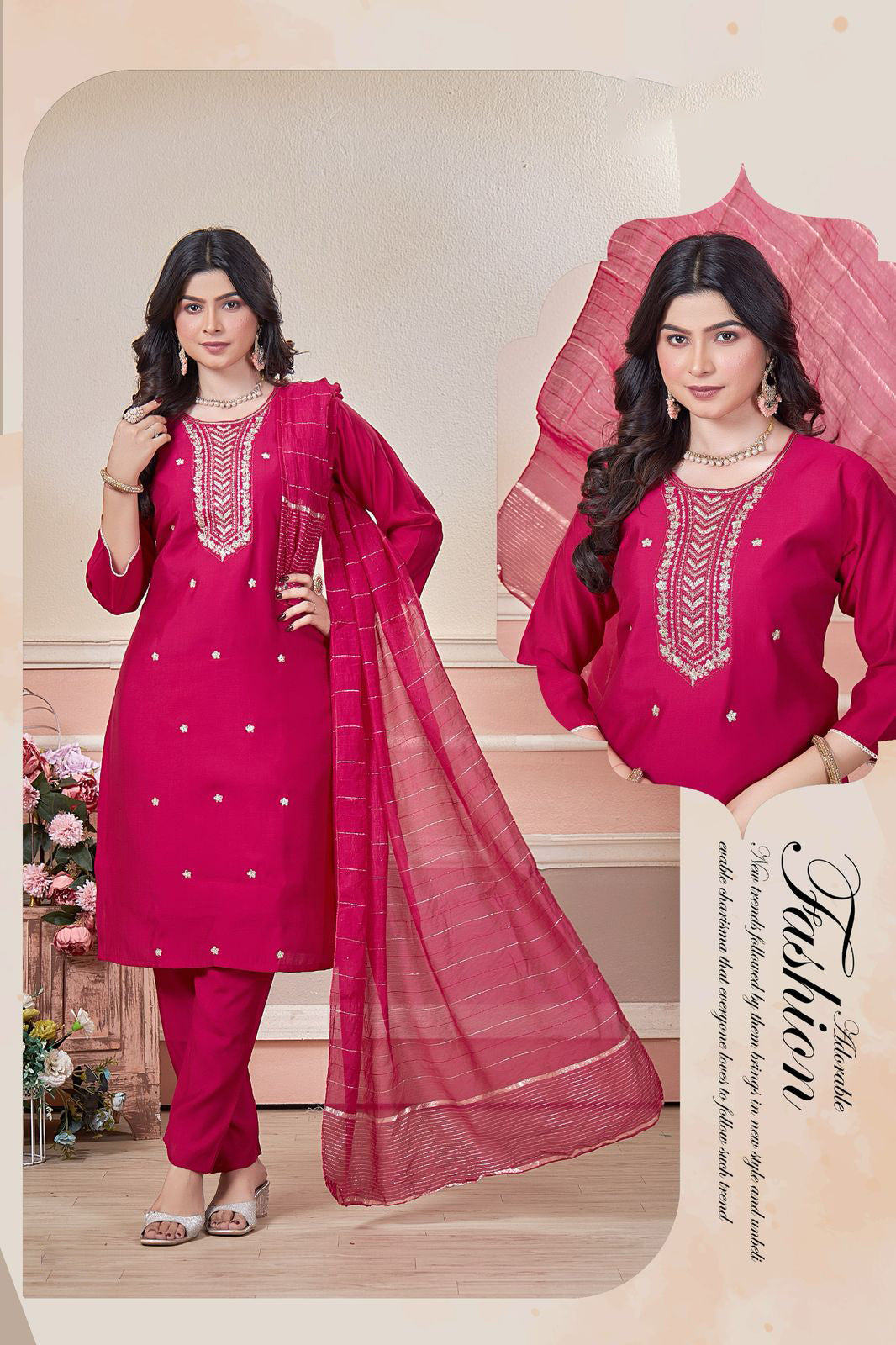 Roman silk kurta sets