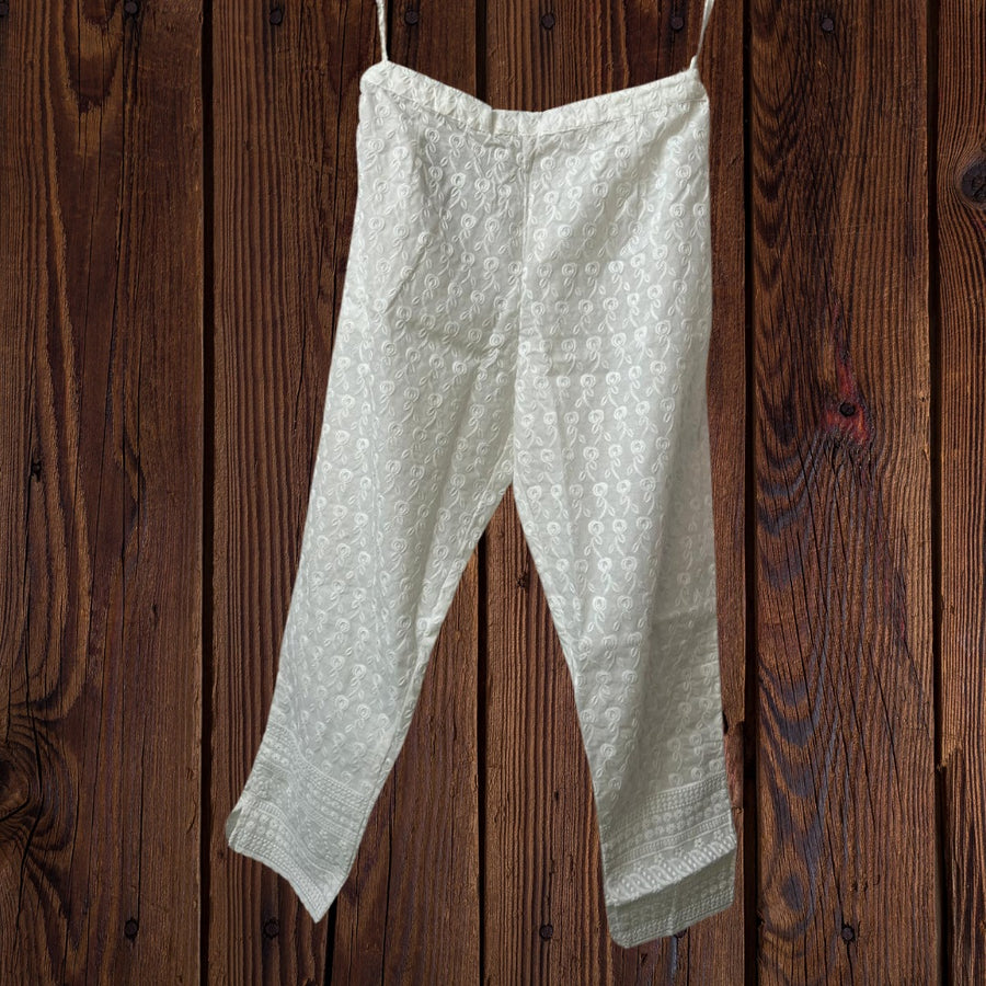 Chikankari palazzo pants