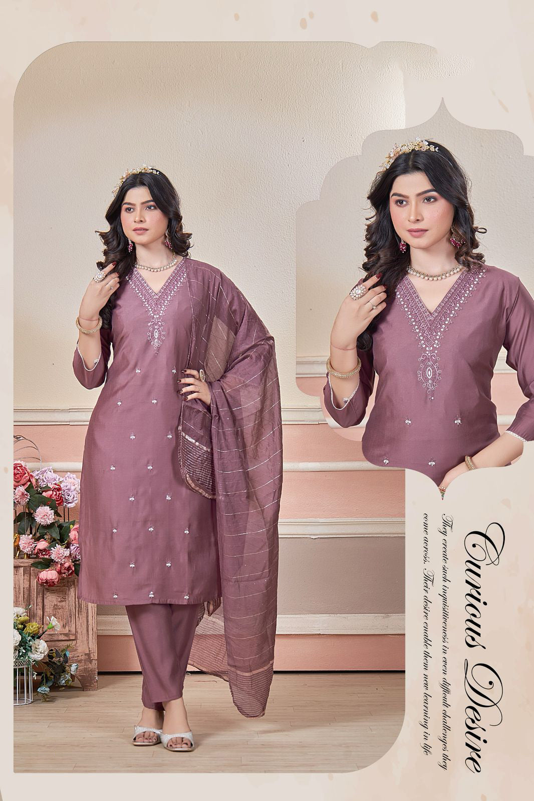 Roman silk kurta sets