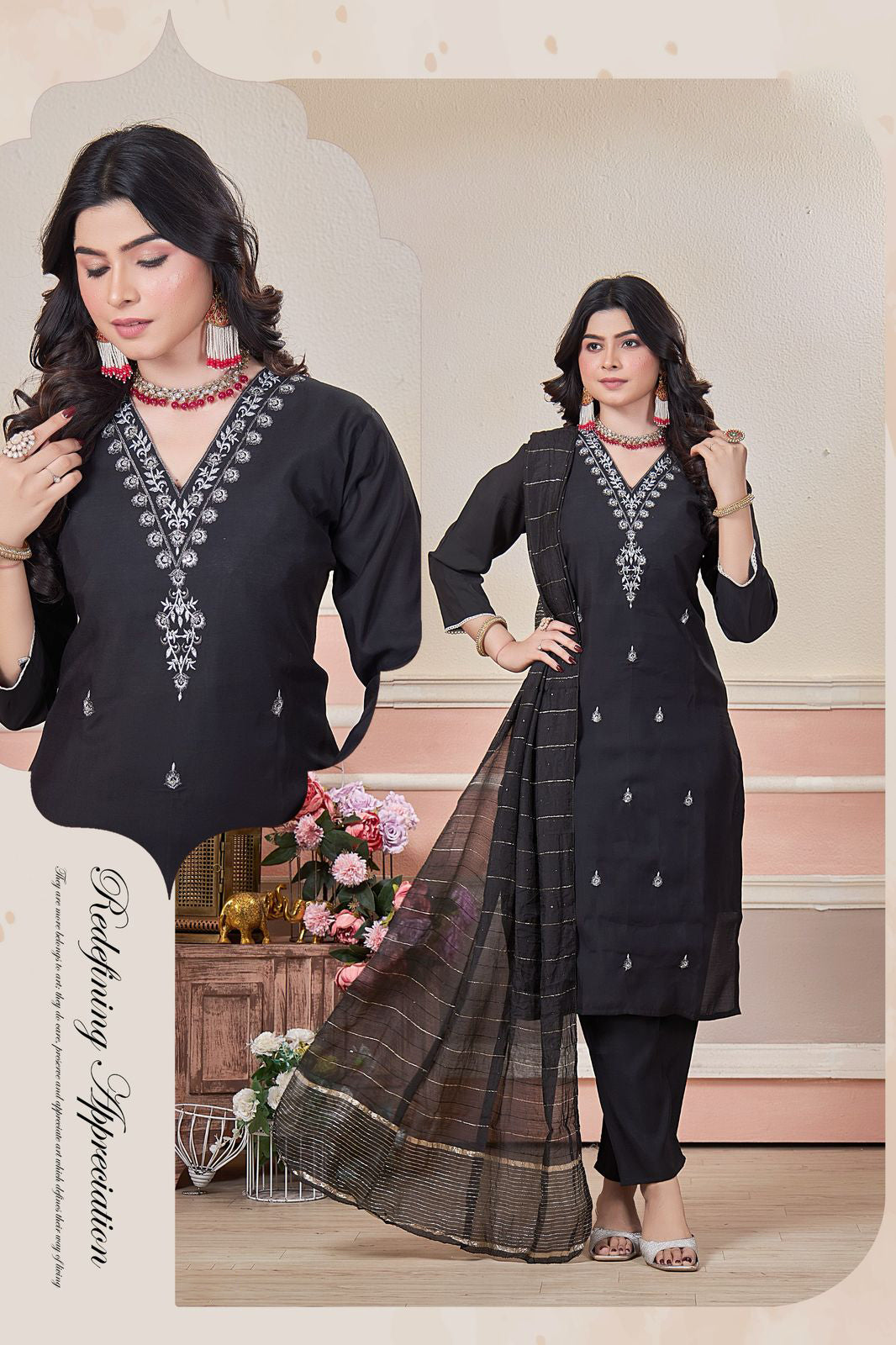 Roman silk kurta sets