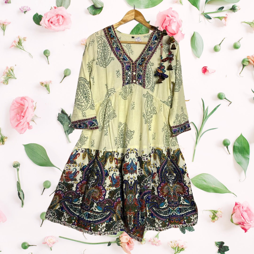 Office and college wear Short kalamkari kurti