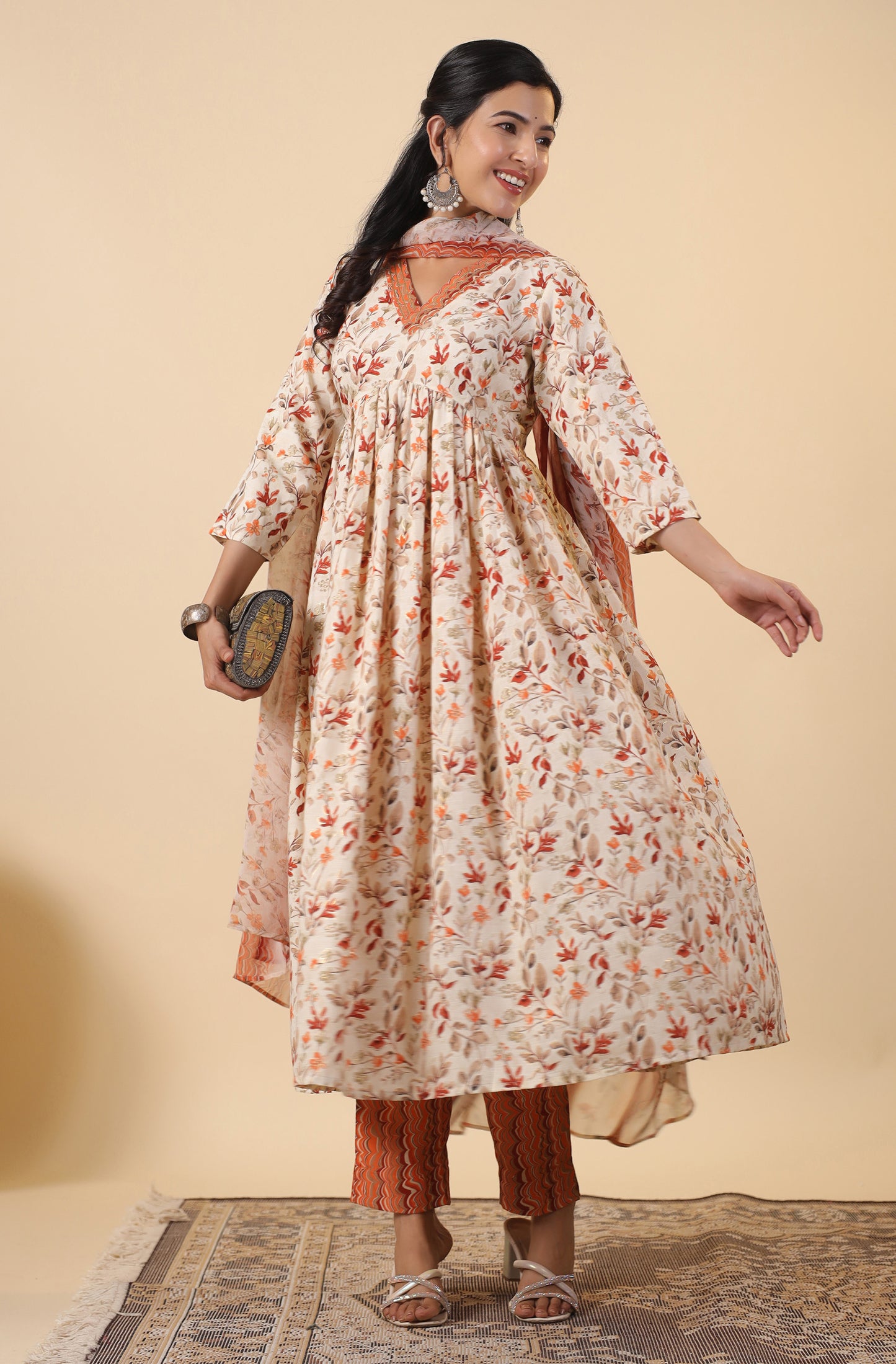 Office/College wear Alia cut cotton kurta set