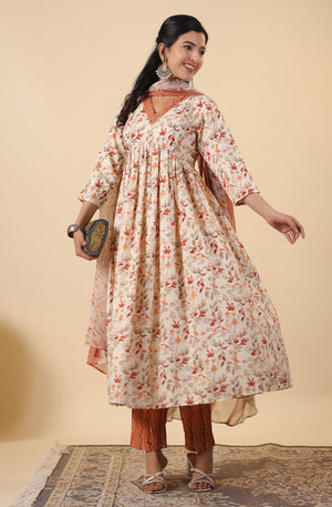 Office/College wear Alia cut cotton kurta set