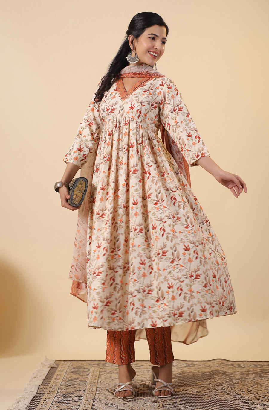 Office/College wear Alia cut cotton kurta set
