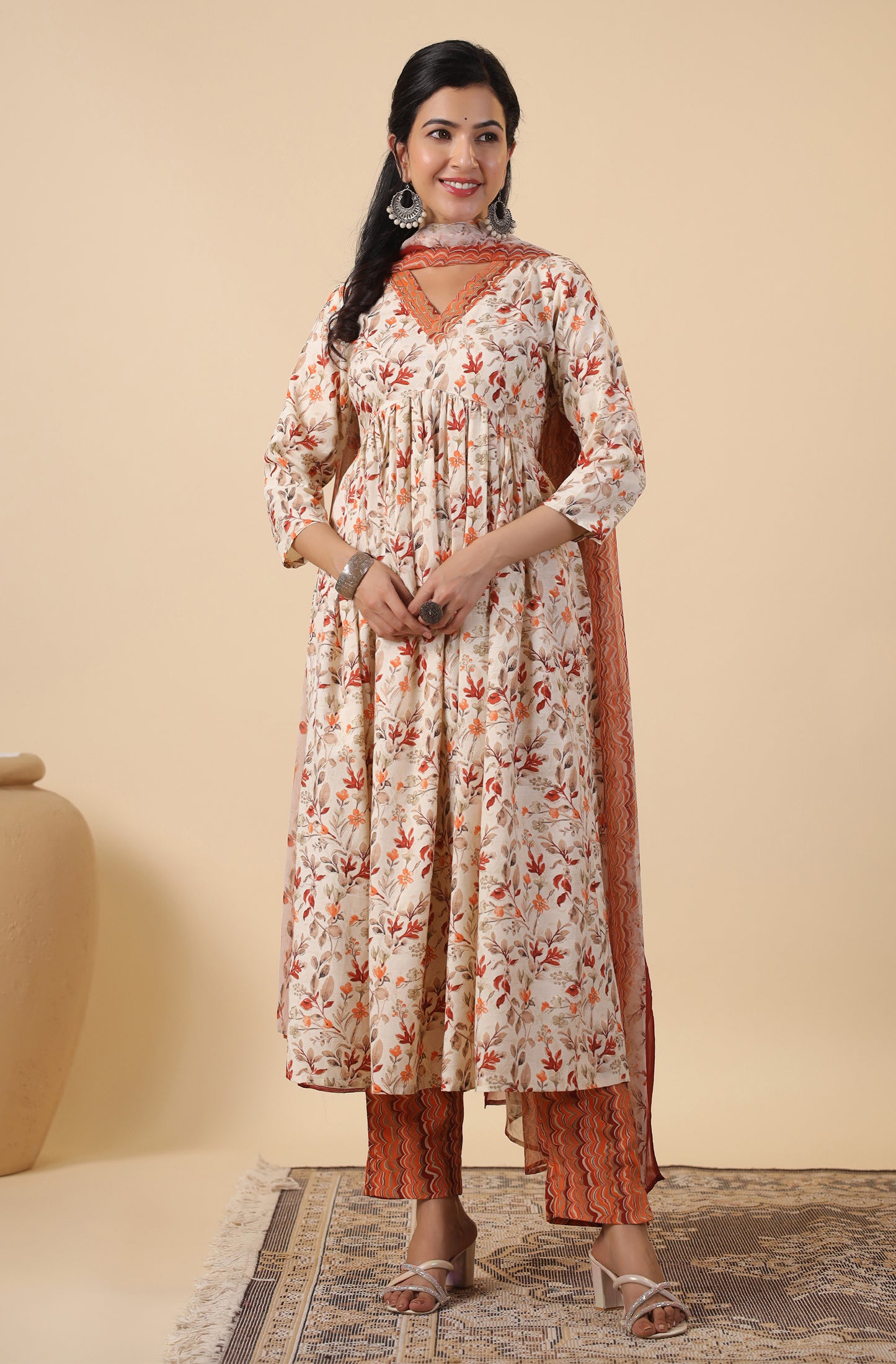 Office/College wear Alia cut cotton kurta set