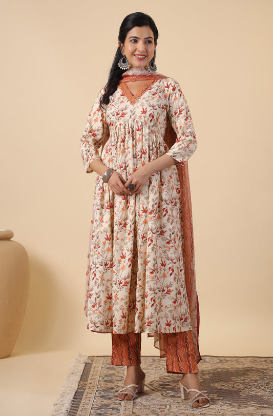 Office/College wear Alia cut cotton kurta set