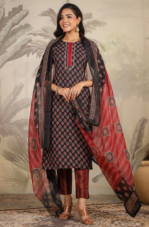 Office/college Wear Black Kurta Set