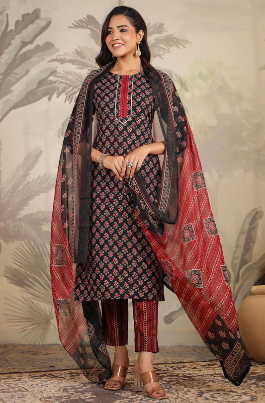 Office/college Wear Black Kurta Set