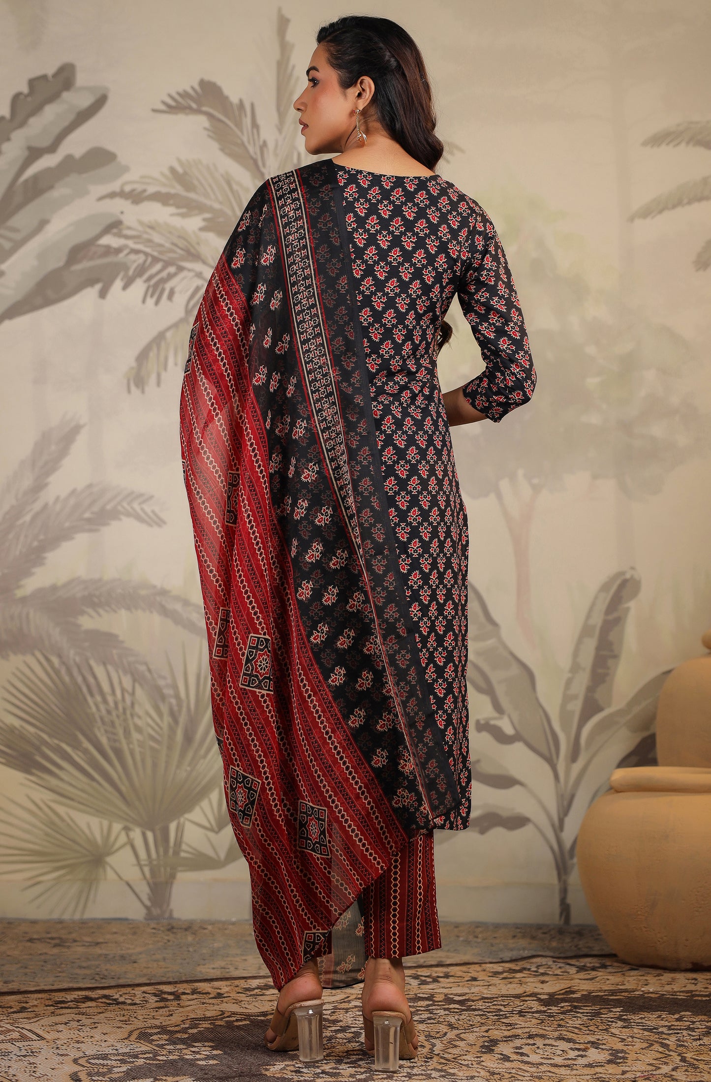 Office/college Wear Black Kurta Set