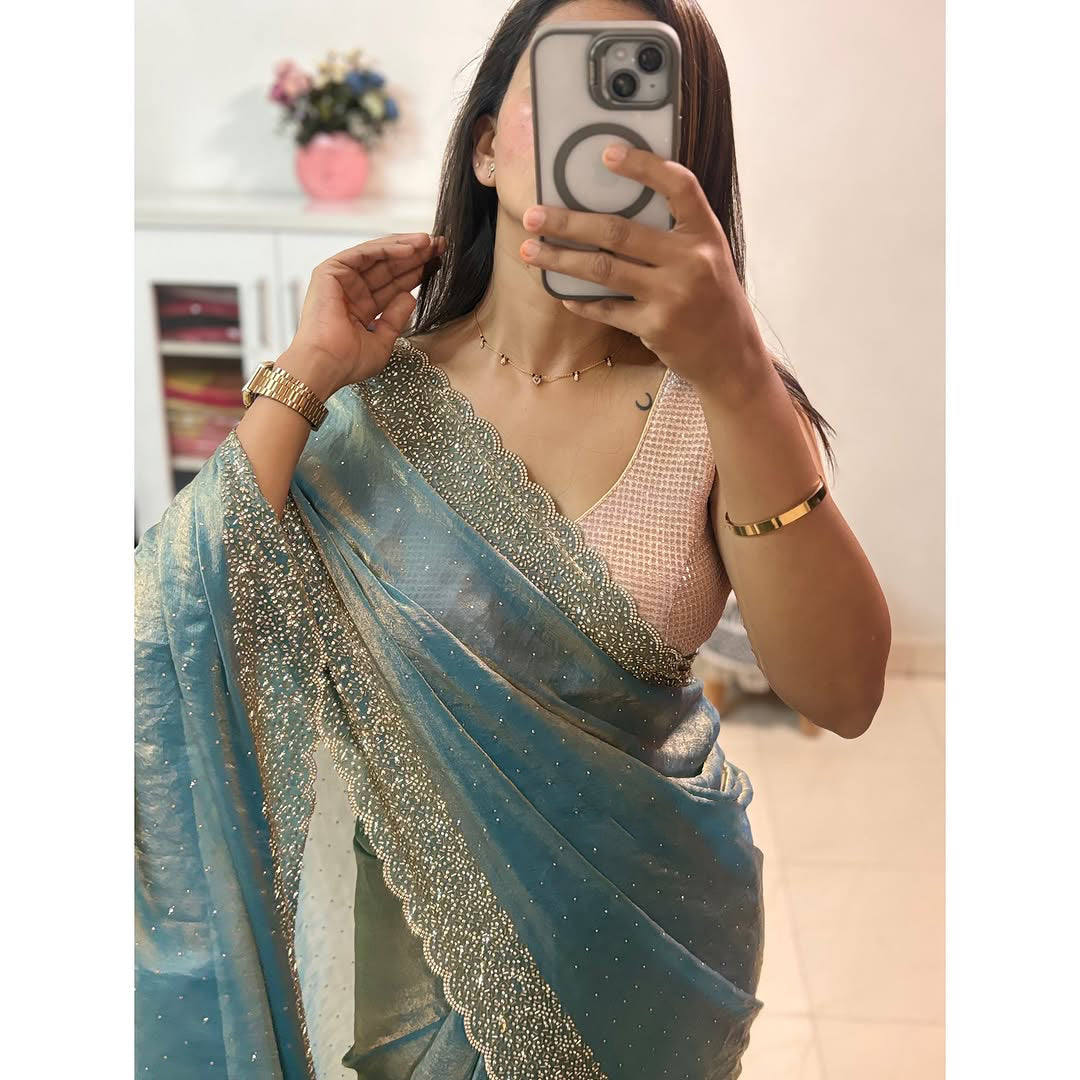 Trending Party Wear Space Silk Saree