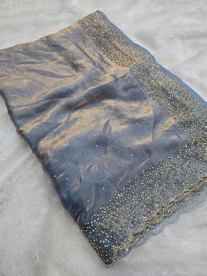 Festive and Party Wear Space Silk Saree