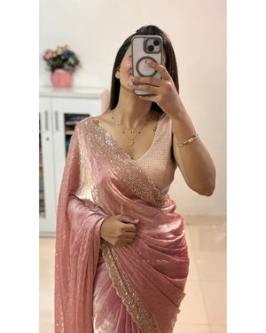 Festive and Party Wear Space Silk Saree