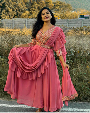 Festive and Party wear Red Maxi Gowns