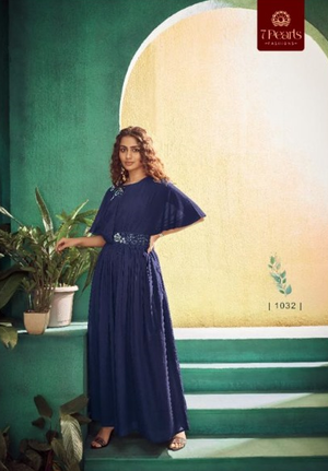 Festive and party wear Navy Blue Maxi Gown