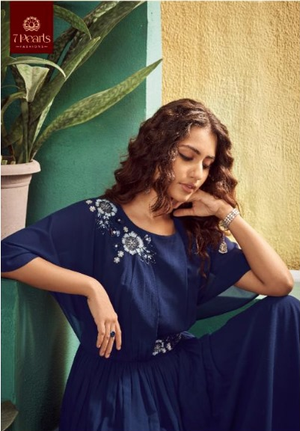 Festive and party wear Navy Blue Maxi Gown