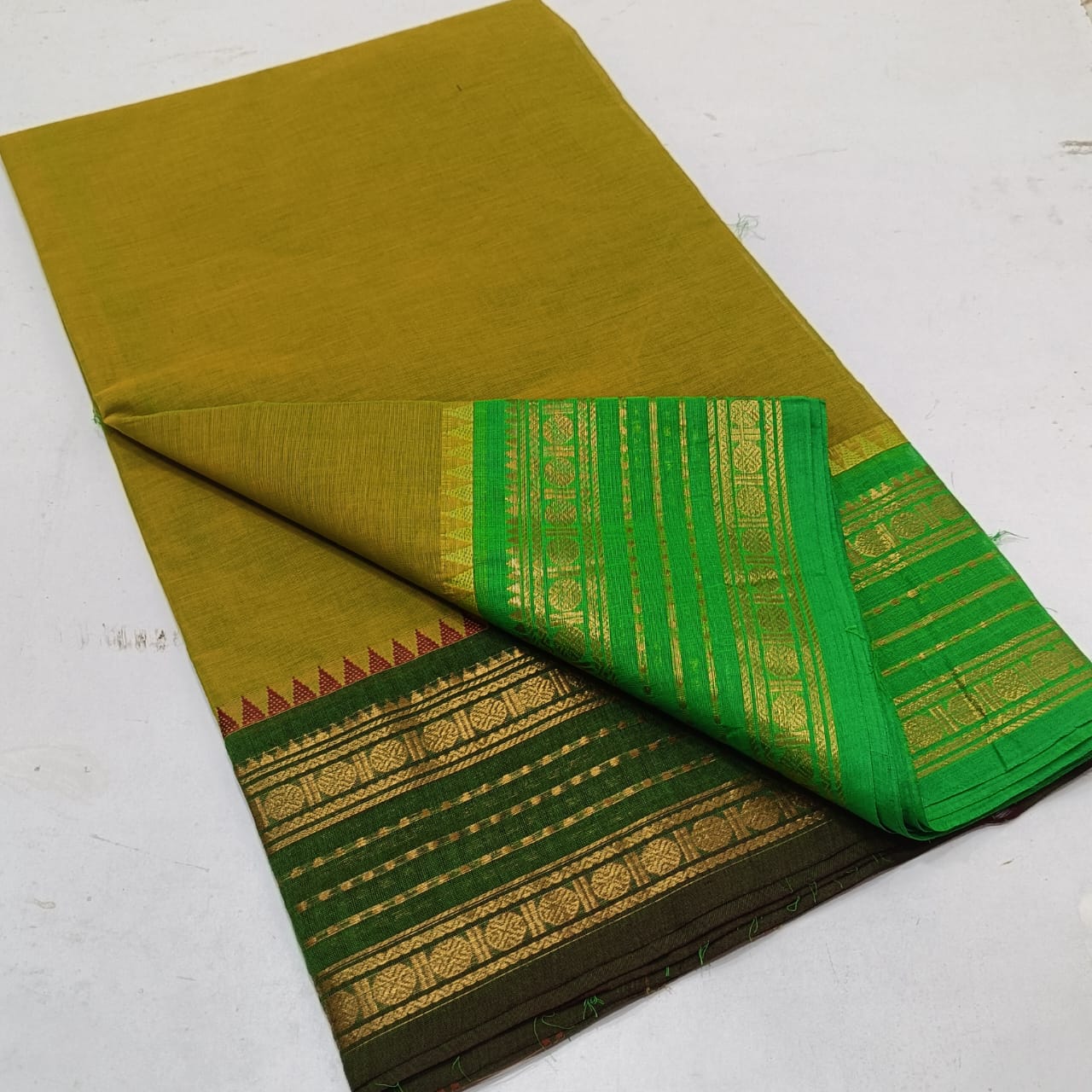 Green Kanchi Pure Cotton saree