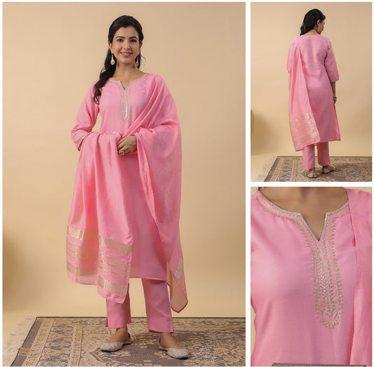 Perfect cotton office and college wear 3pcs kurta set