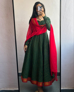 Office and college wear Soft Muslin cotton kurti with dupatta
