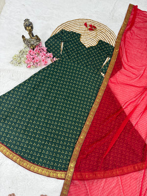 Office and college wear Soft Muslin cotton kurti with dupatta
