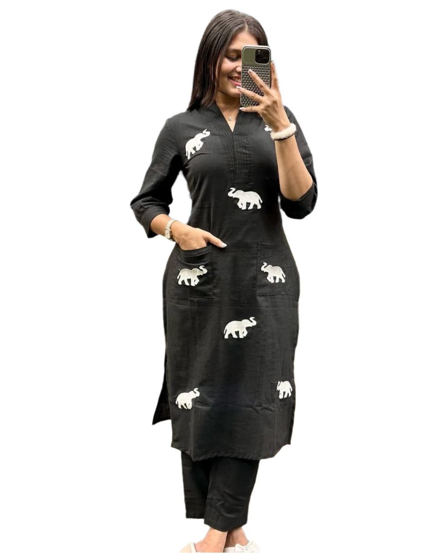 Office and college wear Cotton Kurta with Pants