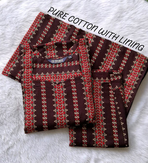 Office and college wear pure Ajrakh cotton kurta set