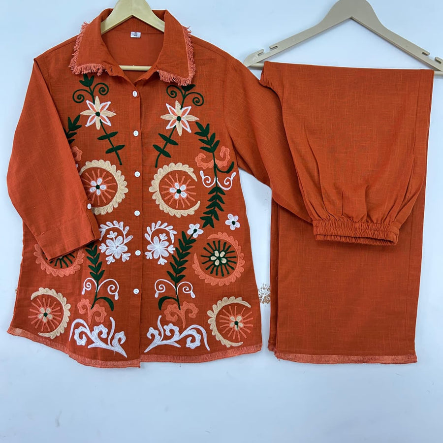 Office wear Orange Co-Ord set