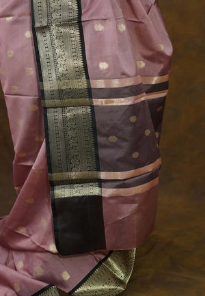 DD celebrity inspired Premium Banarasi Onion Pink Semi Katan Soft Saree