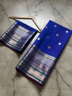 Premium  Banarasi semi katan soft Saree