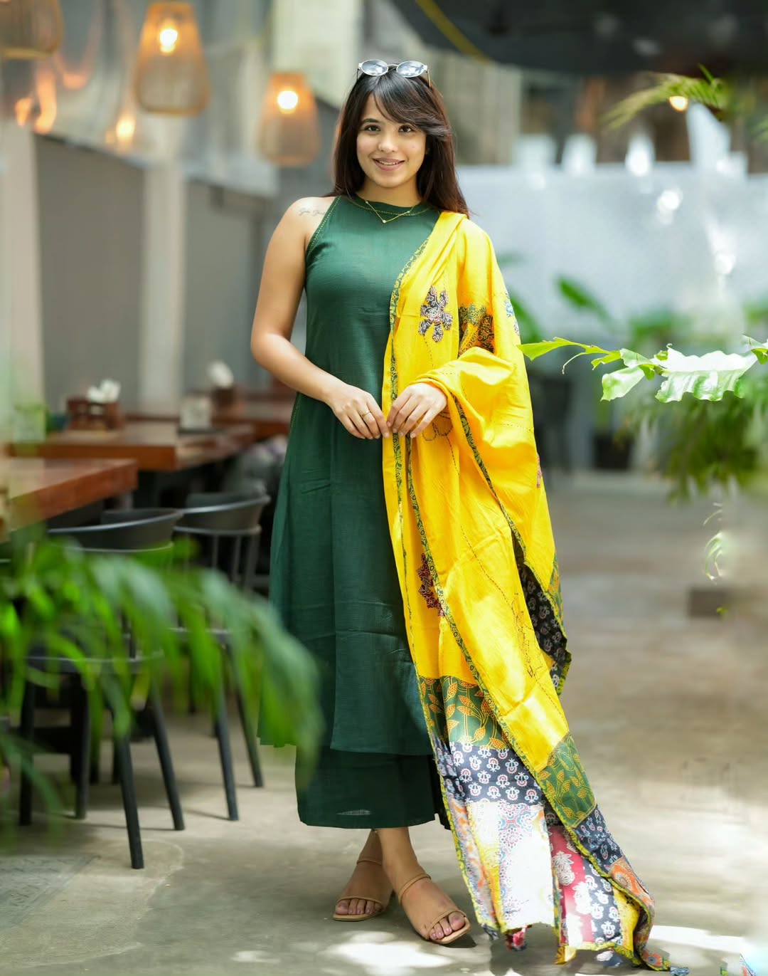 Pure Handloom A-line Kurta set