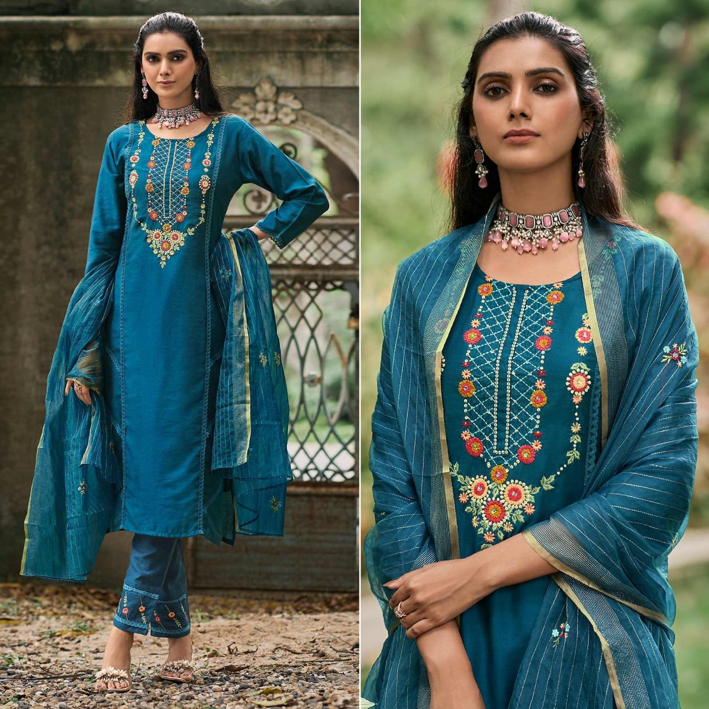 Party wear Pure viscose kurta set