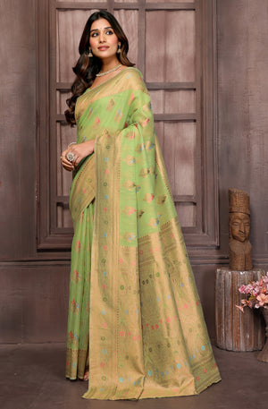Party Wear Cotton Blend Saree