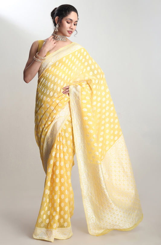Wedding and Festive Wear Banarasi silk blend saree