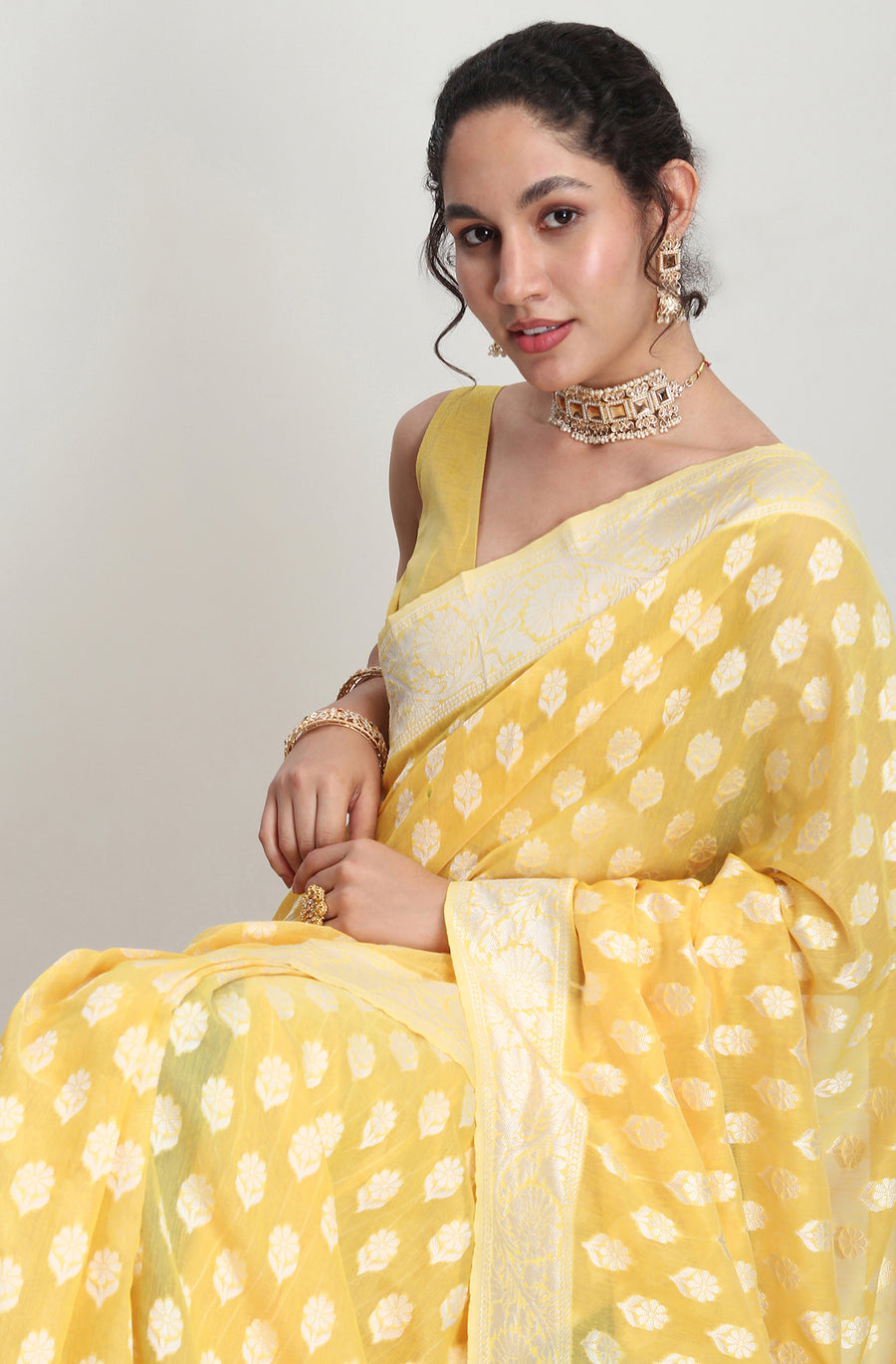 Wedding and Festive Wear Banarasi silk blend saree
