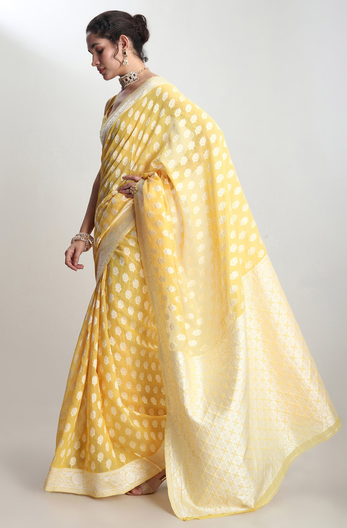 Wedding and Festive Wear Banarasi silk blend saree
