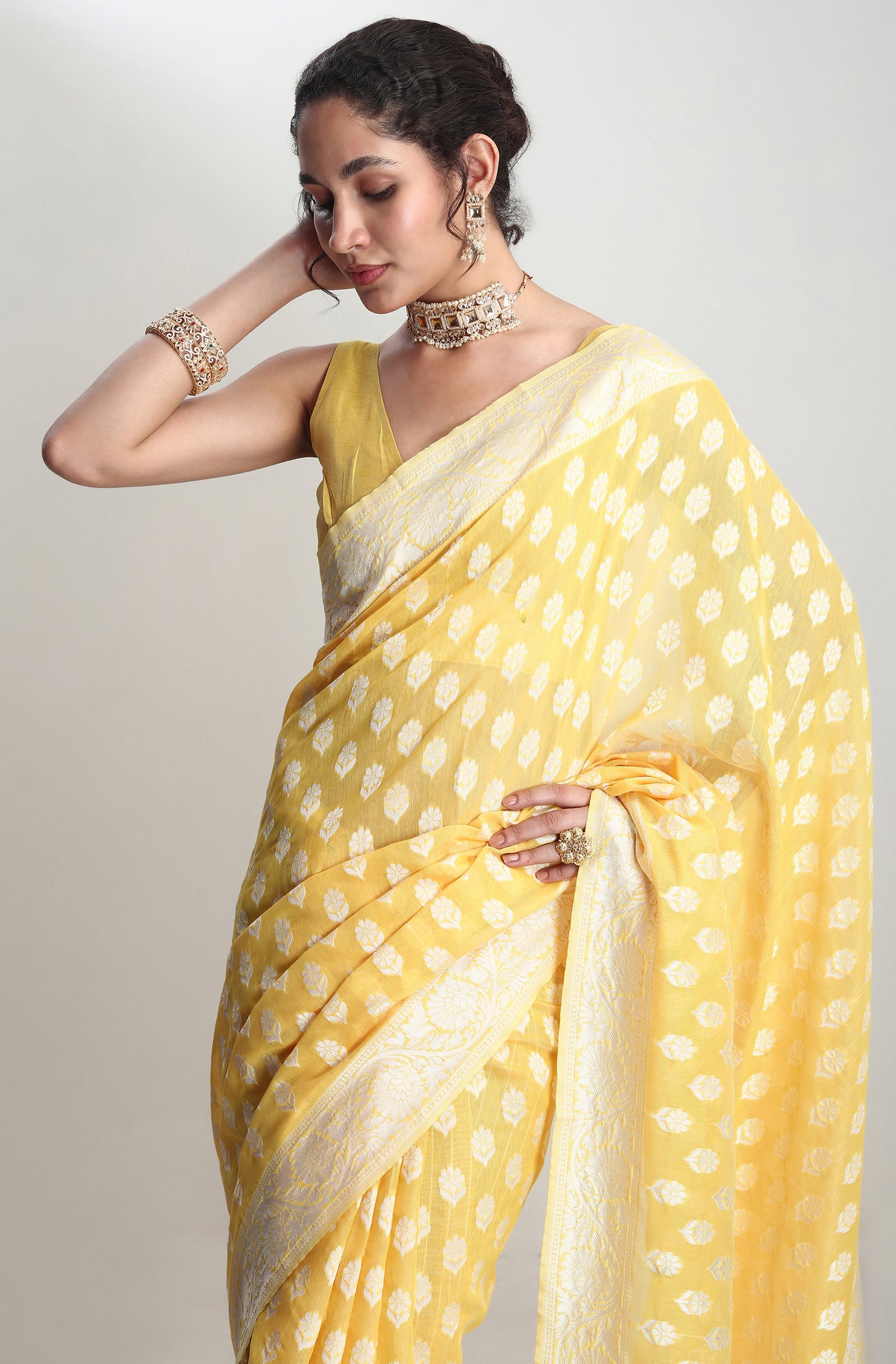 Wedding and Festive Wear Banarasi silk blend saree