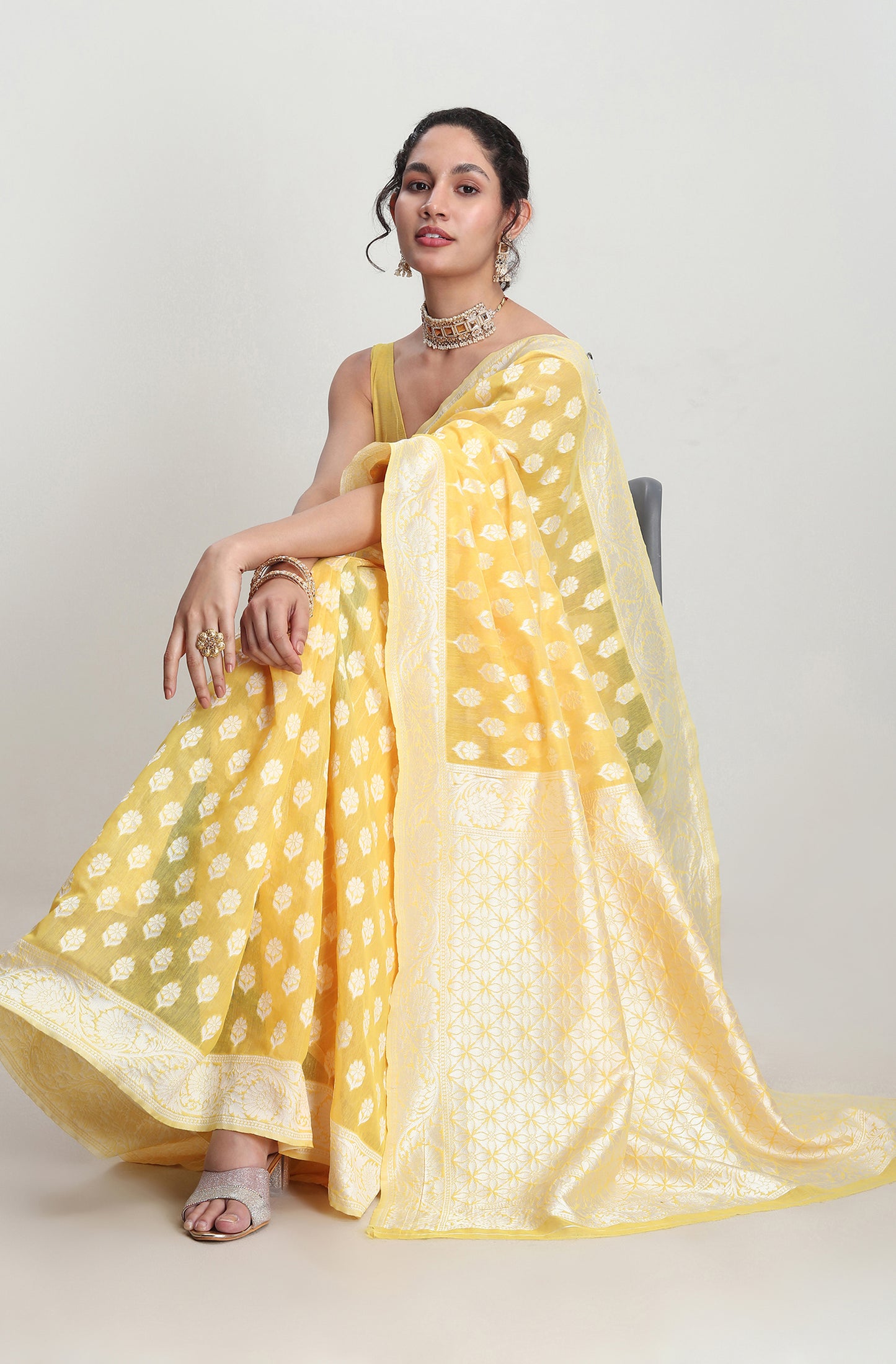 Wedding and Festive Wear Banarasi silk blend saree