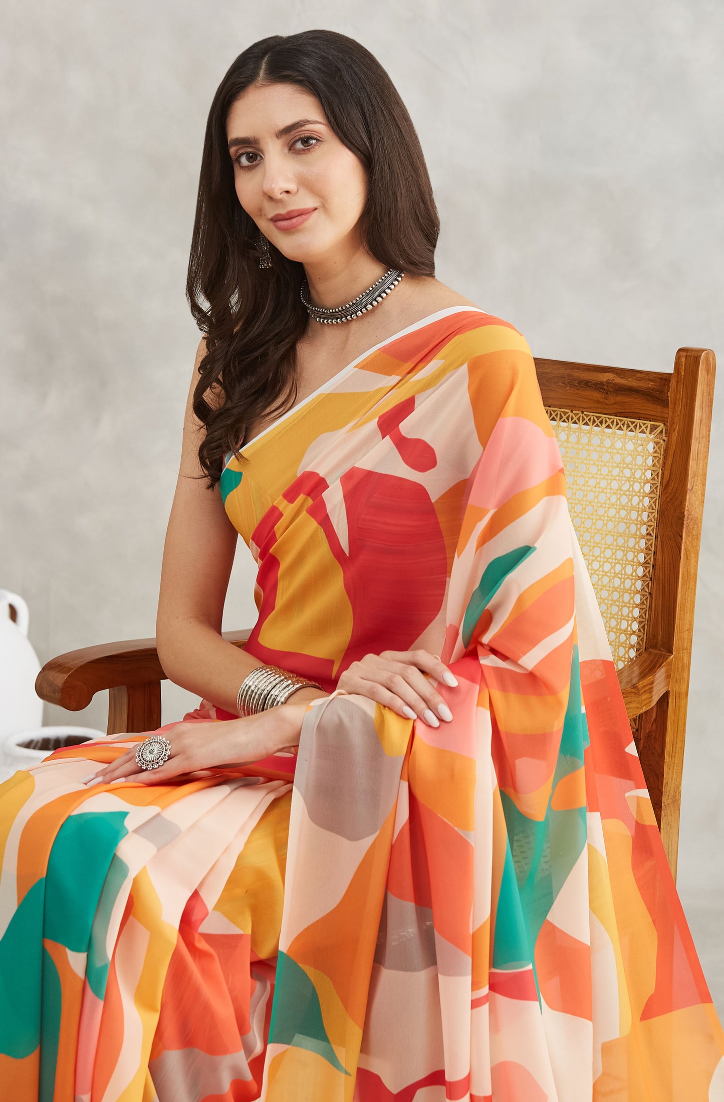 Premium printed Georgette saree