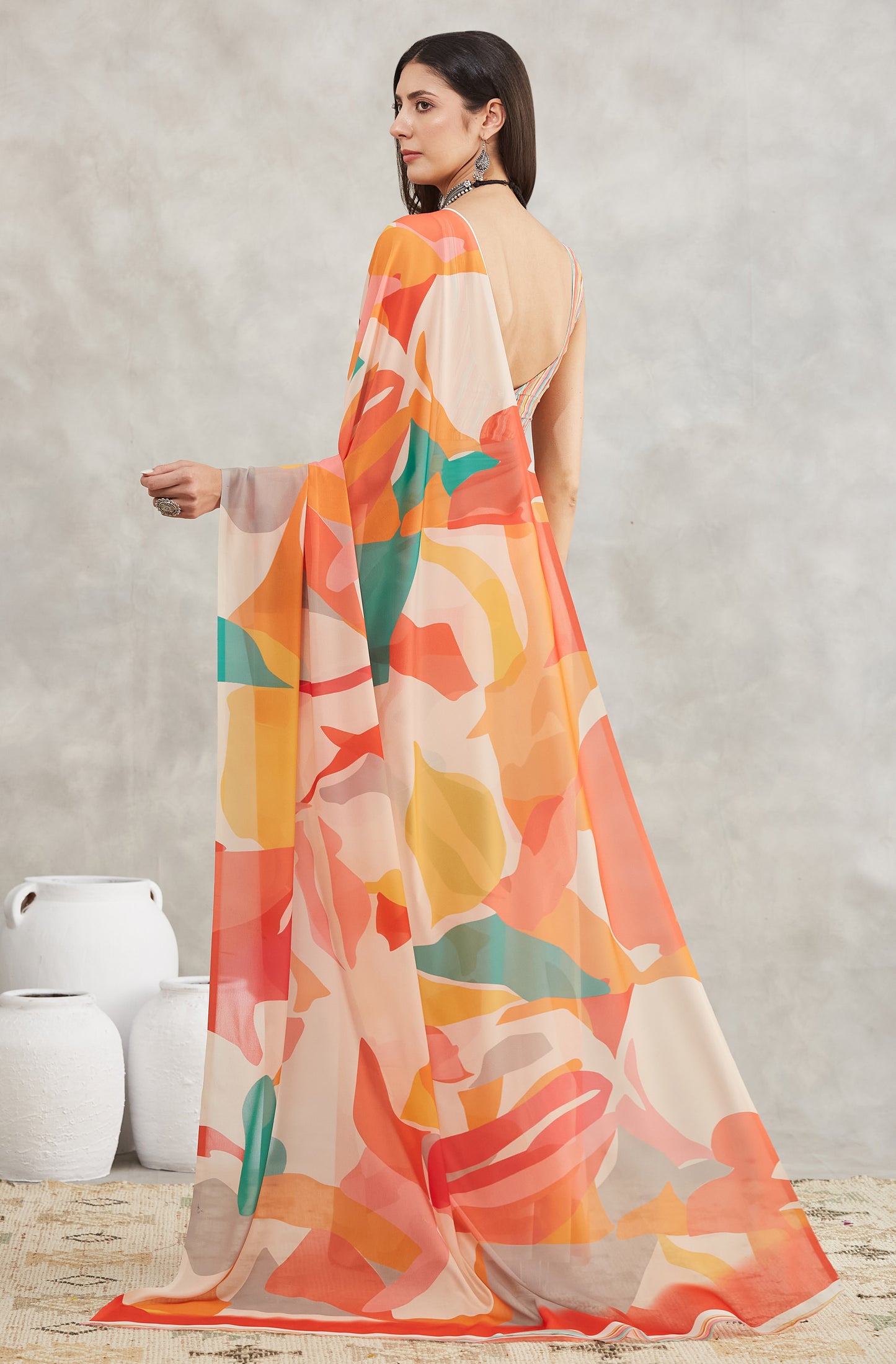 Premium printed Georgette saree