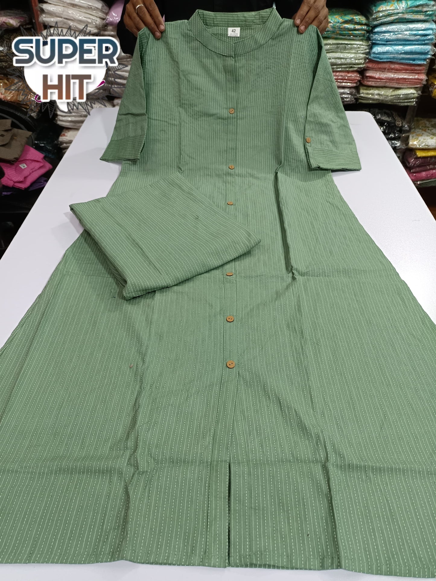 Summer Special Gorgeous Designer A-line Pastel green Cord-set