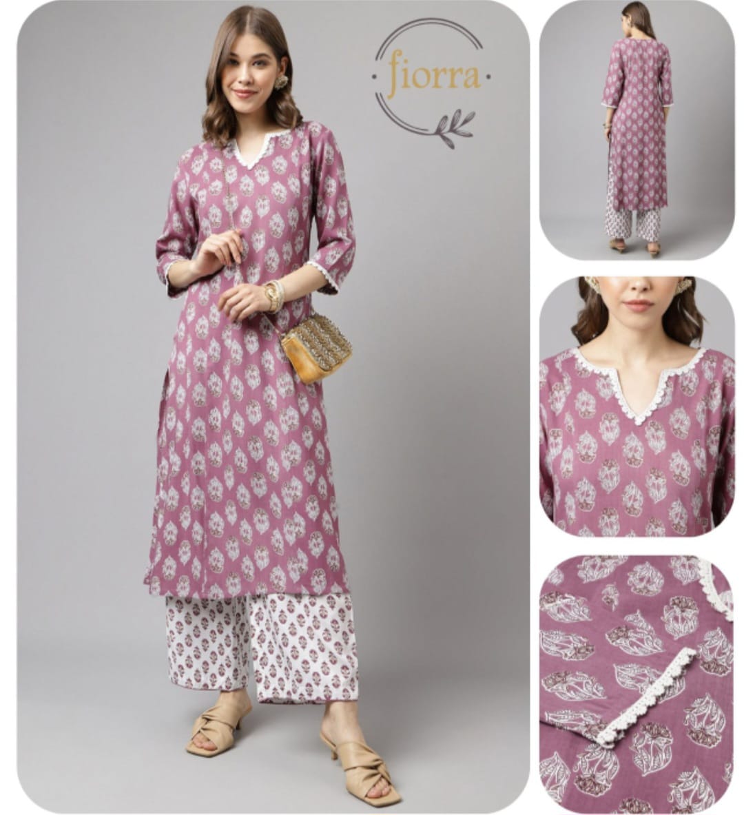 Summer special cotton kurti with pants