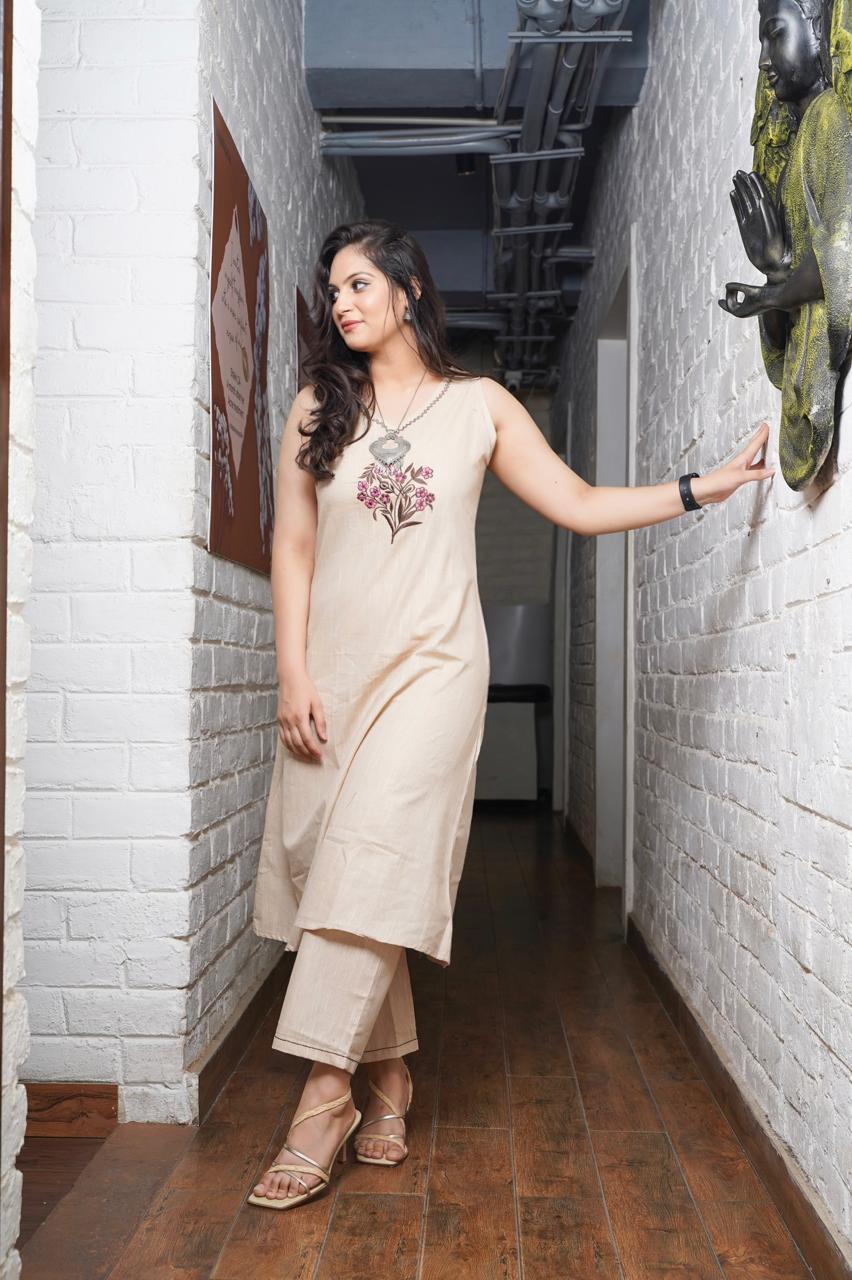 Cotton top with pants